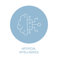 Artificial intelligence (AI) icon