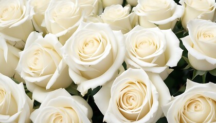 white and cream color roses bouquet macro background 
