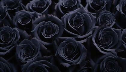 Black roses texture background 