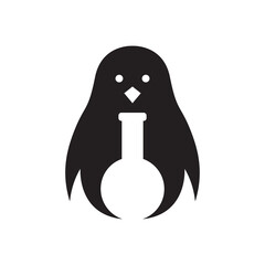 lab penguin logo design vector image
