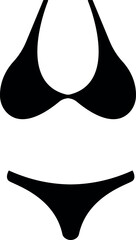 Bikini icon sign. Bra, panty swim wear.