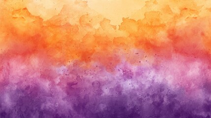 Fototapeta na wymiar abstract watercolor background sunset sky orange purple