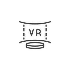 VR Room line icon