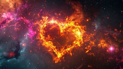 A galaxy that a heart shape love.