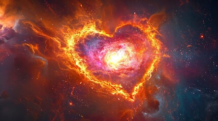 Fototapeta premium A galaxy that a heart shape love.