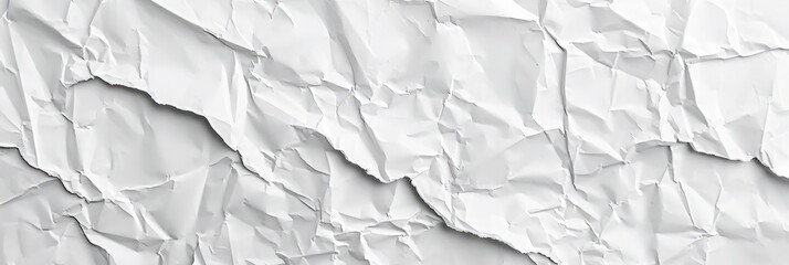 Blank white crumpled and creased paper poster texture background - obrazy, fototapety, plakaty