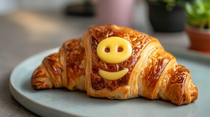 butter shaped like the melting smiley face emoji