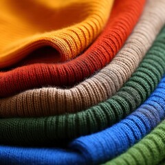  sweater basic style multi color pile up collar sweater