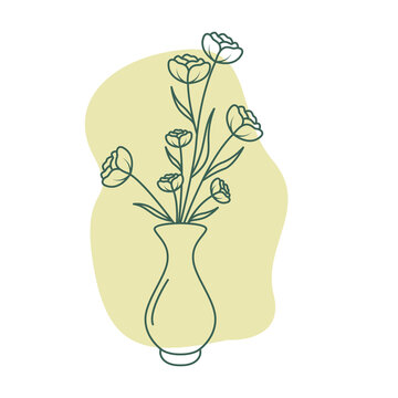 recommend clip art: flower vase logo design vector image
