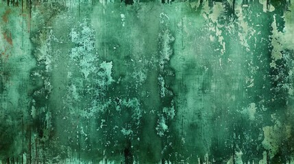 Edgy and distressed grunge textures where the dominant color is Green