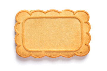 Rectangular biscuits without pattern on white background. Simple rectangular biscuits isolated on white background. With a shadow.