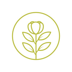 beauty flower botanical logo design icon vector