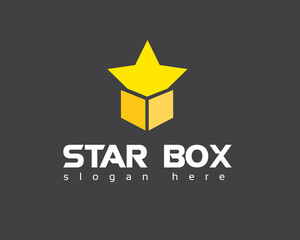 stars come out of the box logo design template