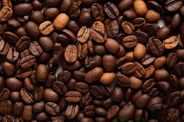 Obraz premium Blend of diverse coffee beans Coffee origin