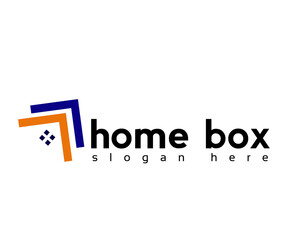 abstract home box logo design template