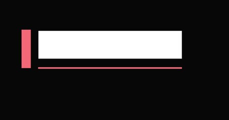 
4K Simple corporate lower third animation in black background. In and out moving title signs headline, trendy dynamic presentation video intro outro infographic, creative lower third.

