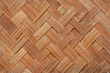 close-up of wicker bamboo texture background