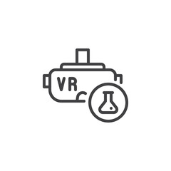 VR Science line icon