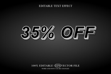 3D Text effect with 35% off, customizable text style
