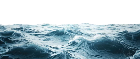 Poster Im Rahmen Ocean waves isolated on transaprent background © Aleksandr Bryliaev