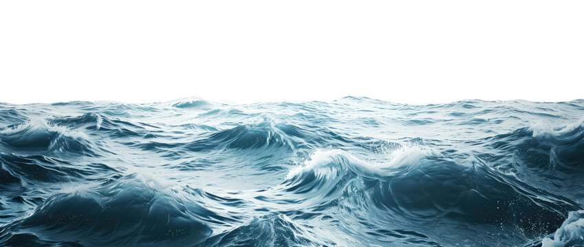 Ocean waves isolated on transaprent background