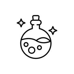 Magic potion outline icons, minimalist vector illustration ,simple transparent graphic element .Isolated on white background
