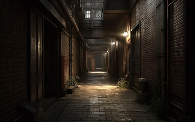 Basement dark alley