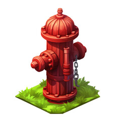 Urban Safety Equipment: Red Fire Hydrant