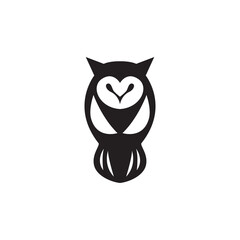 owl logo design icon vector