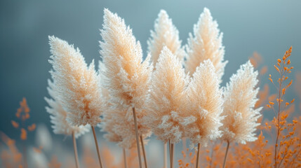 Pampas grass Minimalist Background.