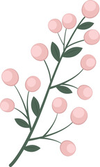 pink berries,  nature element vector icon