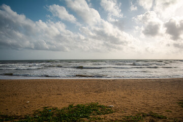 beach at sunset landscape photo