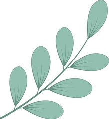 Green leaf element,  nature element vector icon
