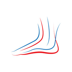 Obraz na płótnie Canvas foot joints care health logo design icon vector