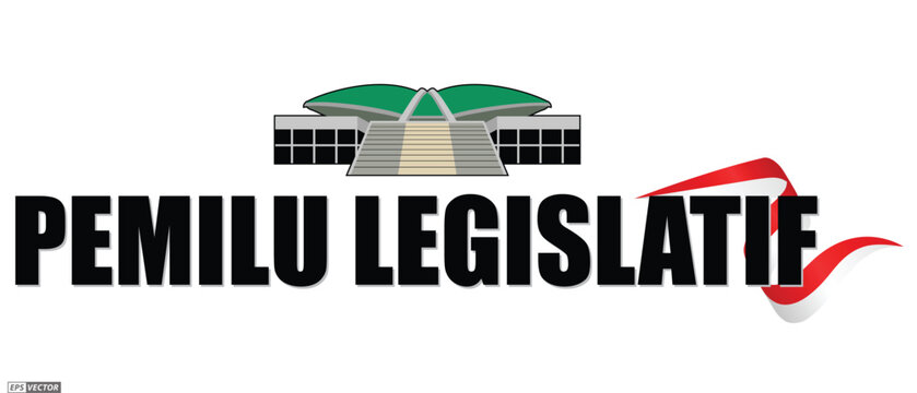 Indonesia Election Day concept.  (translation text kpu, pilpres, serentak PEMILU = election). 3D Render