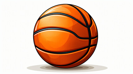 Basketball ball vector illustration realistic cartoon