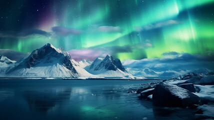 Photo Realistic Arctic Aurora Borealis