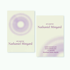 watercolor art business card template mockup 