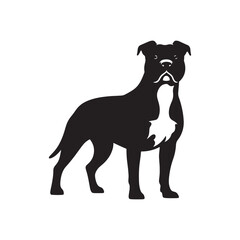 Bold and Beautiful: A Striking Array of Pitbull Dog Silhouettes Celebrating the Boldness and Attractiveness of the Breed - Monster Dog Silhouette - Powerful Pitbull Vector
