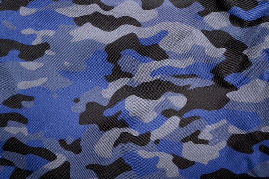 purpleish blue army camouflage tarp texture , camo fabric background