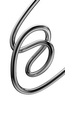Fototapeta premium Cute playful 3D squiggle line. Abstract twisted wavy line, quirky tangled line