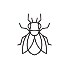 flying insect logo design icon vector