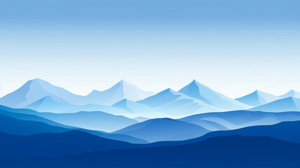 Papercut Style Minimalist Mountain Landscape background