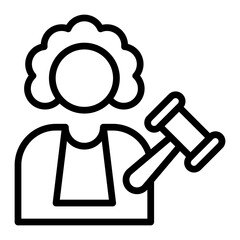 Judge Giving Order Icon Design