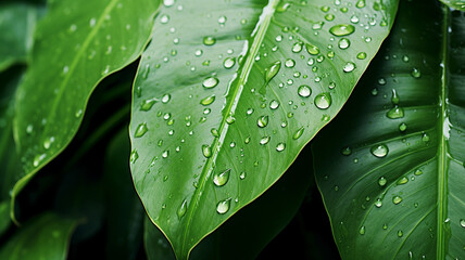 Photo Realistic Droplets on Tropical Plant