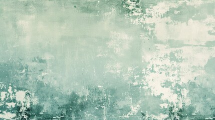 A Grunge Pale Sage Green Background, Elegantly Distressed for a Touch of Vintage Charm