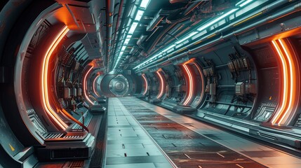 Rendering of a futuristic tunnel