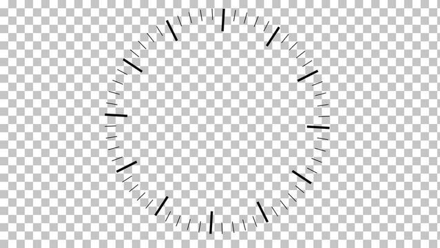 Abstract beautiful Motion Transparent background with clock face design 
