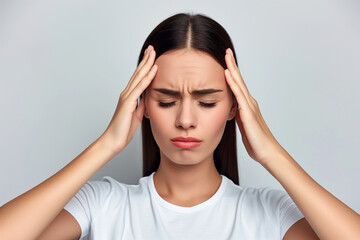 Young Woman with a Stress Headache