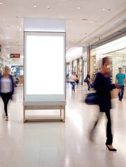 Fototapeta premium Digital signage in a mall, enhancing the shopping experience